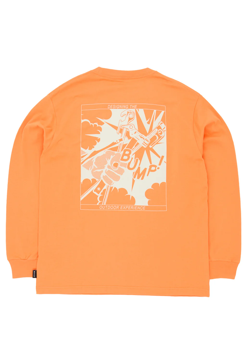 Snow Peak Solid & Delta Stake Long Sleeve T-Shirt - Orange - Image 2
