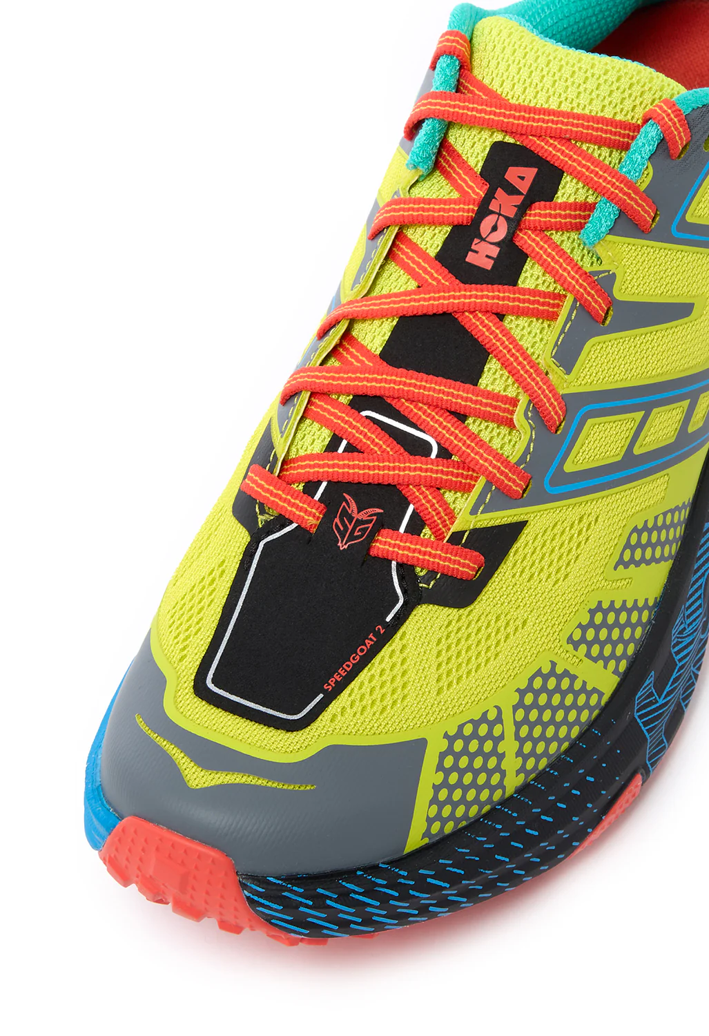 Hoka Speedgoat 2 Trainers - Hoka Citrus / Hoka Blue - Image 2
