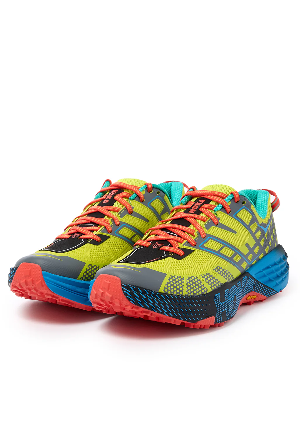 Hoka Speedgoat 2 Trainers - Hoka Citrus / Hoka Blue - Image 3