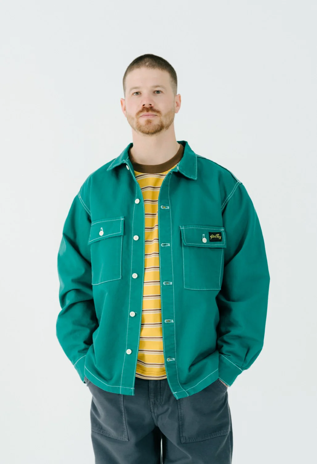 Stan Ray Men's CPO Shirt - Agave Twill - Image 5