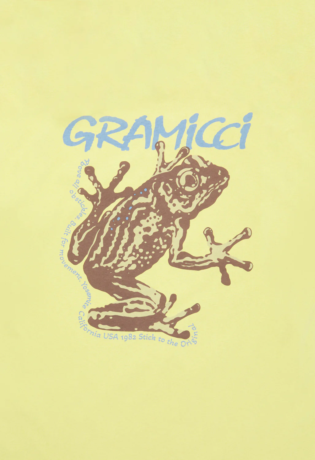 Gramicci Sticky Frog Long Sleeved Tee - Foggy Lemon - Image 4