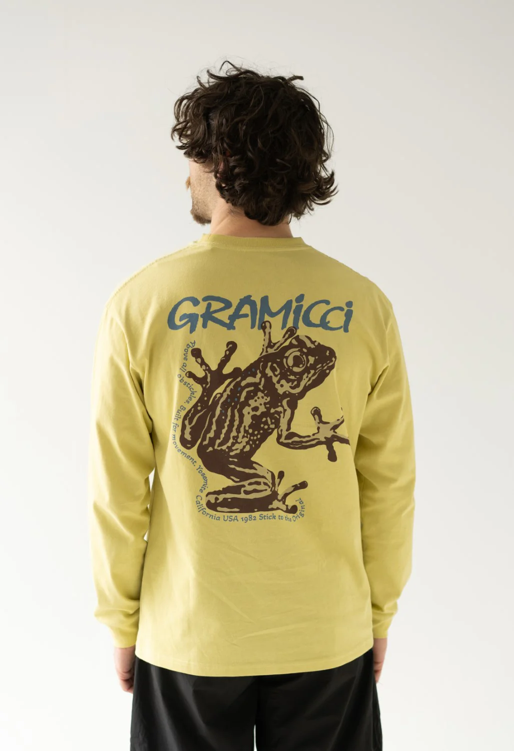 Gramicci Sticky Frog Long Sleeved Tee - Foggy Lemon - Image 5