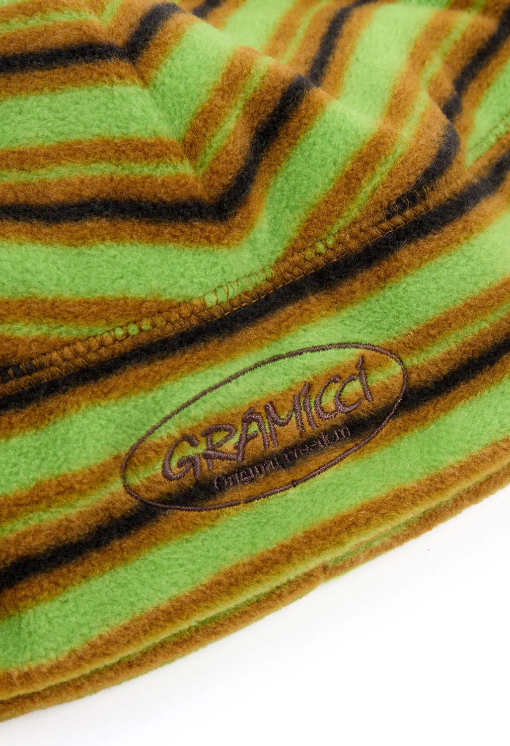 Gramicci Thermal Fleece Beanie - Chartreuse Stripe - Image 3