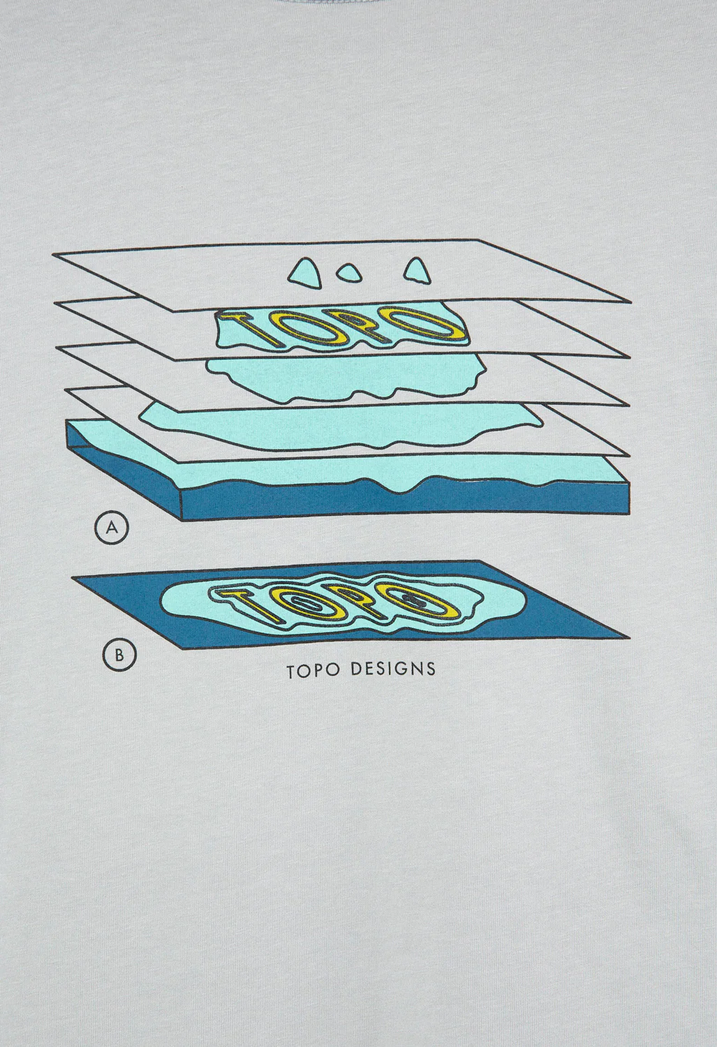 Topo Designs Men's Geographic Tee - Grey - Image 5