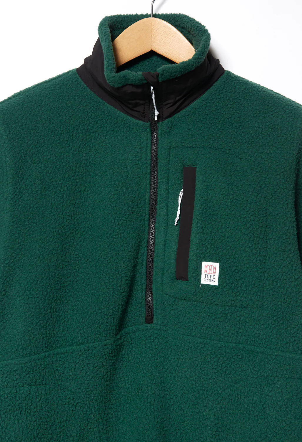 Topo Designs Men's Mountain Fleece Pullover - Forest - Image 3
