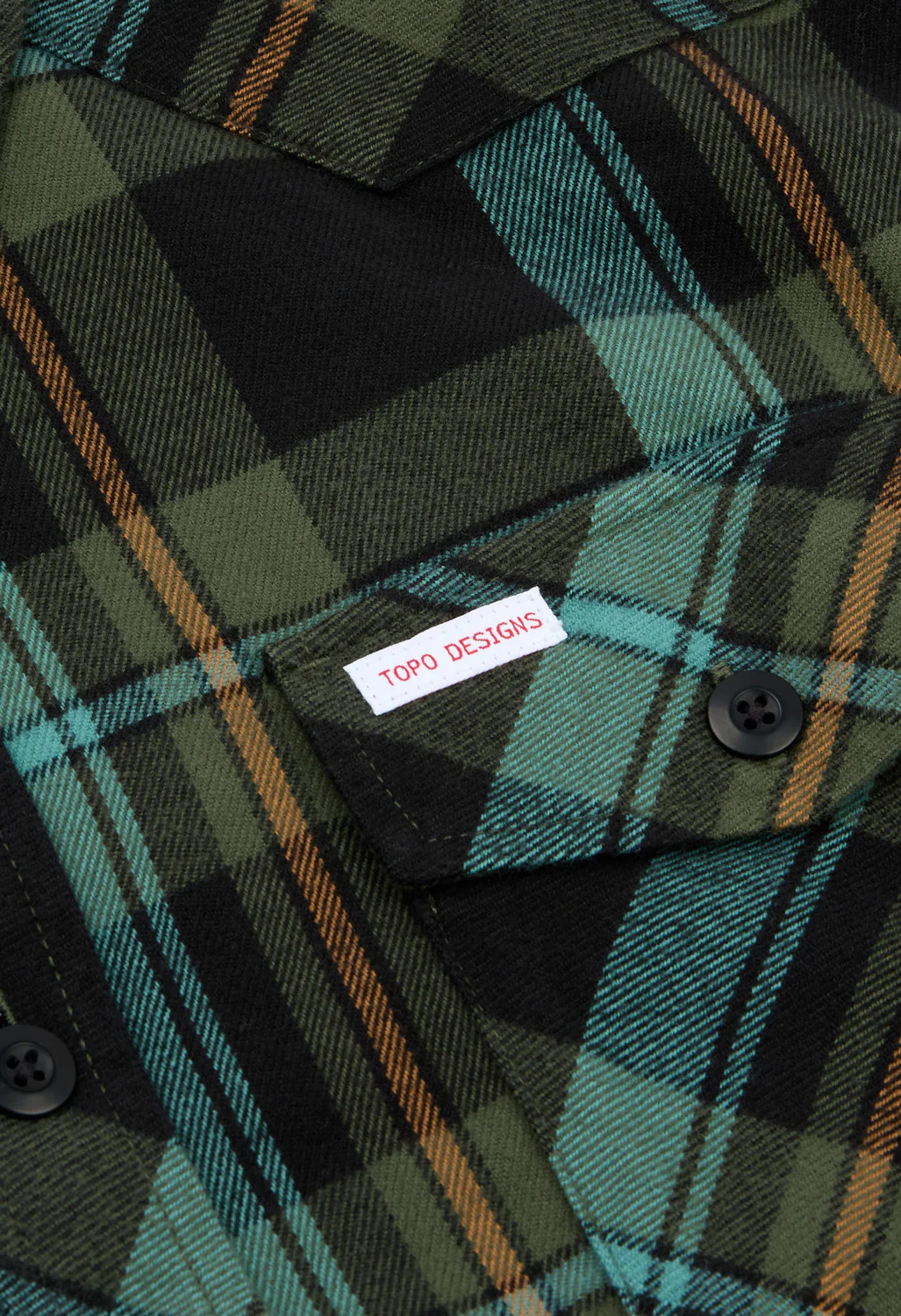 Topo Designs Men's Long Sleeve Mountain Shirt - Olive Multi Plaid - Image 4