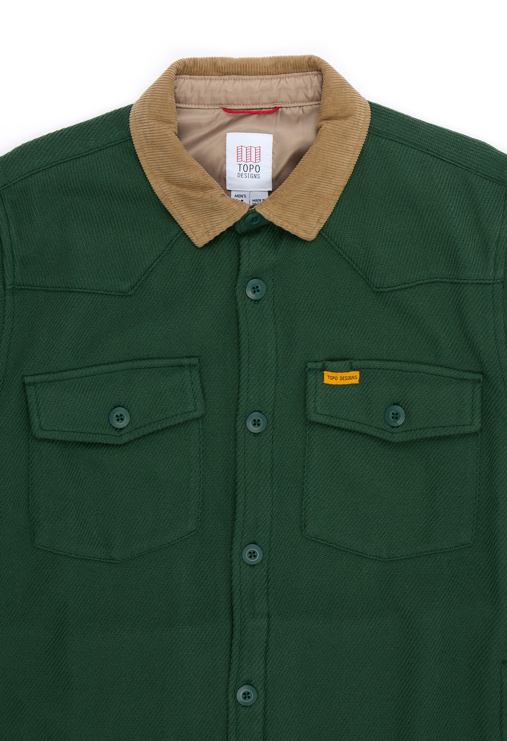 Topo Designs Men's Onlooker Twill Shirt Jacket - Forest - Image 3