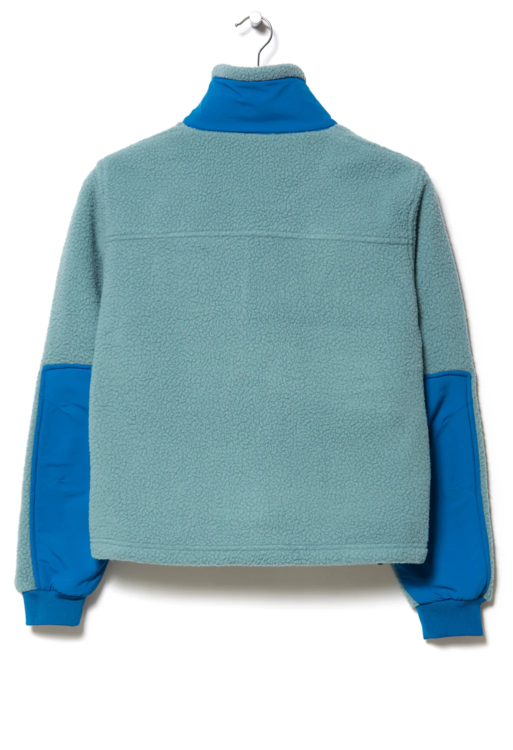 Topo Designs Women's Mountain Fleece Pullover - Slate Blue / Light Mint - Image 2