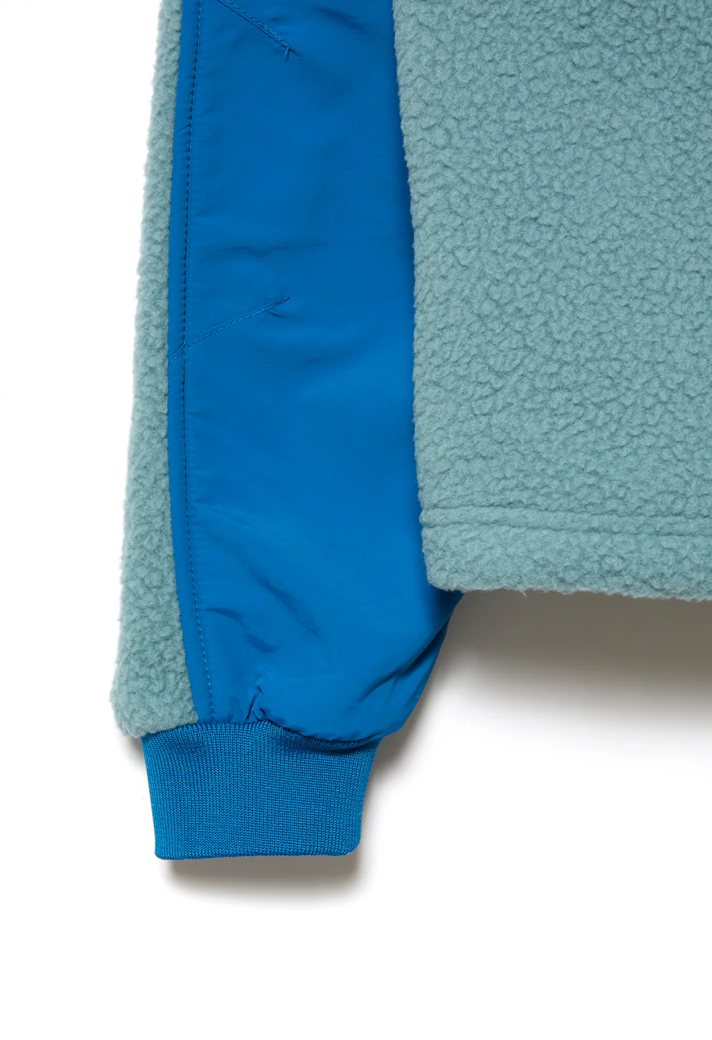 Topo Designs Women's Mountain Fleece Pullover - Slate Blue / Light Mint - Image 4