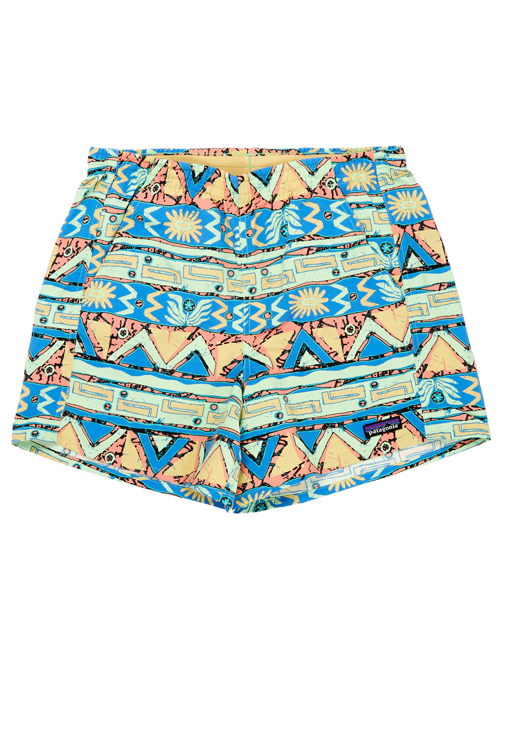 Patagonia Women's Baggies 5" Shorts - High Hopes Geo: Salamander Green