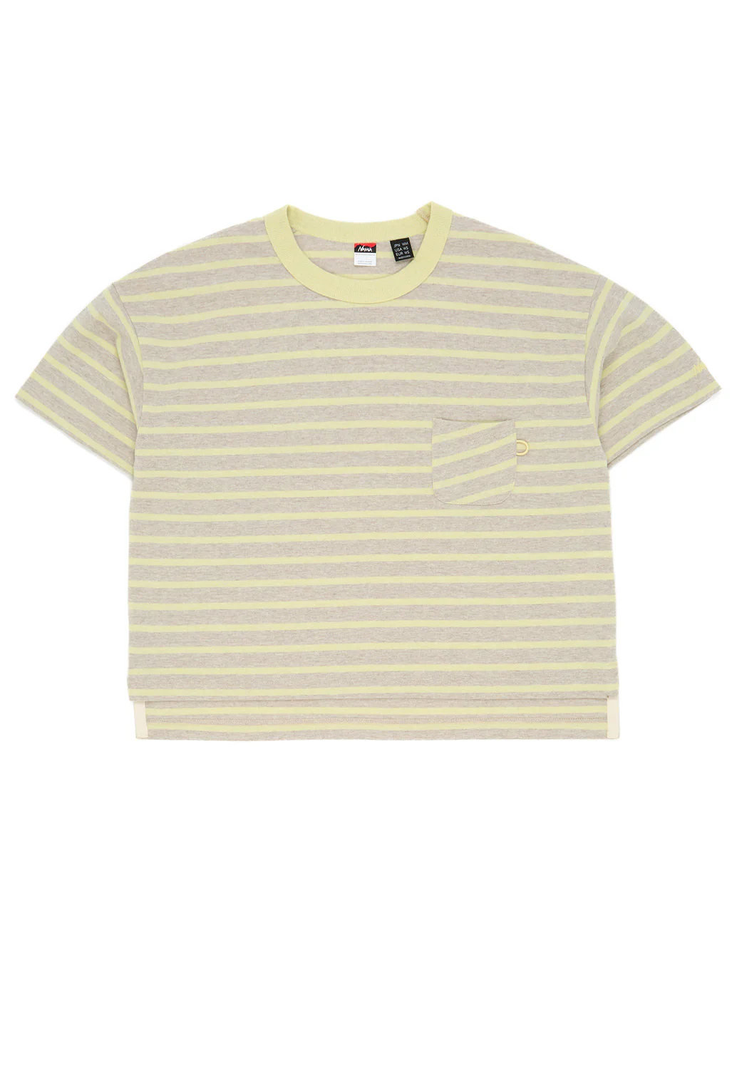 Nanga Women's Eco Hybrid Border Tee - Oatmeal / Yellow