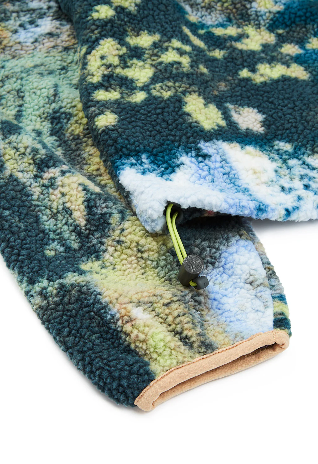 Columbia Women's Helvetia Cropped Half Snap Fleece - Napa Green Chasing Falls Print - Image 5