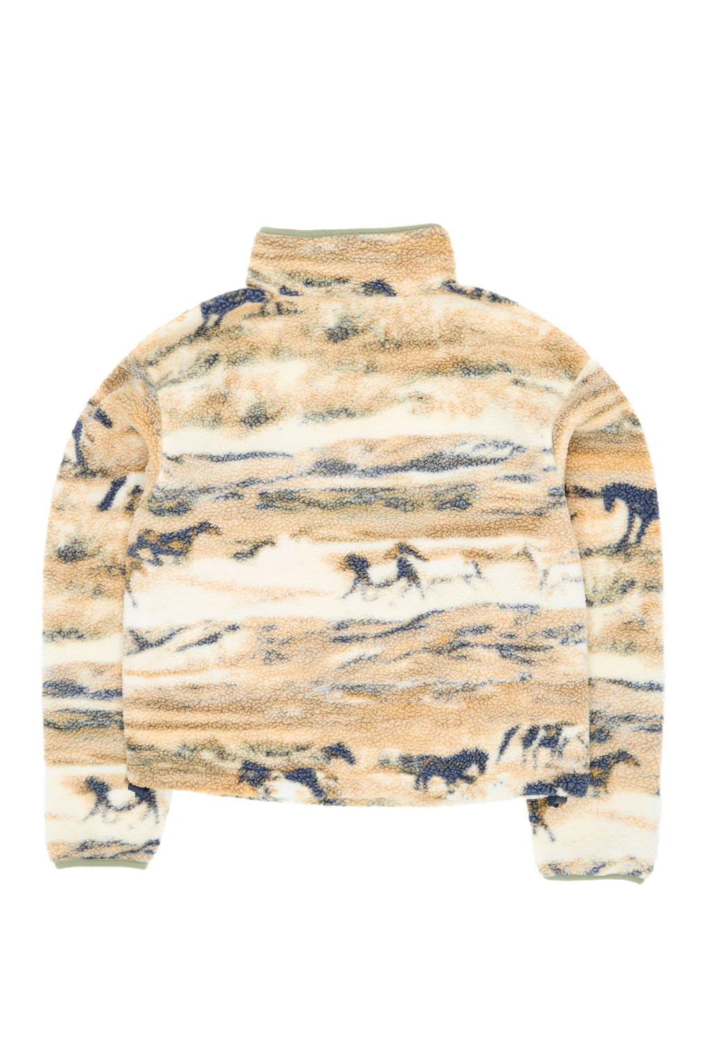Columbia Women's Helvetia II Printed Cropped Half Snap Fleece - Lemon Wash Roaming - Image 2