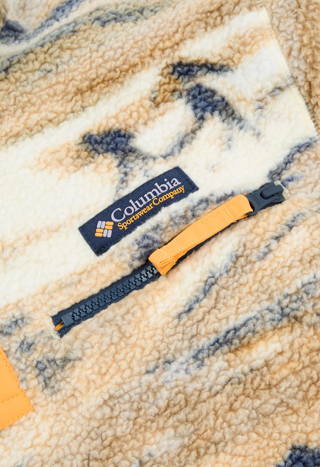 Columbia Women's Helvetia II Printed Cropped Half Snap Fleece - Lemon Wash Roaming - Image 5