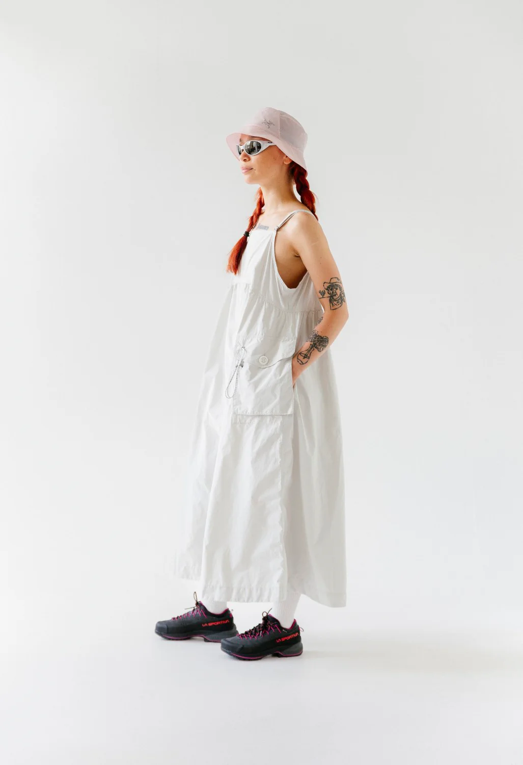 and wander Women's Oversized Cargo Dress - Off White - Image 9