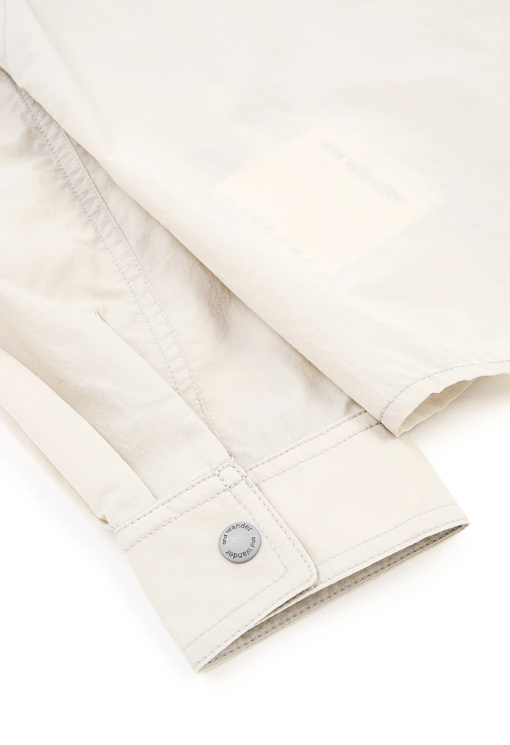 and wander Women's Stretch Rip Band Collar Shirt - Light Beige - Image 6