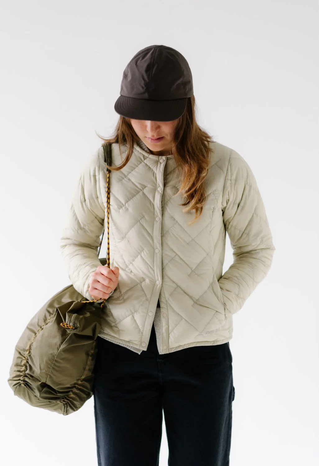 Montbell Women's Superior Down Round Neck Jacket - Ivory - Image 5