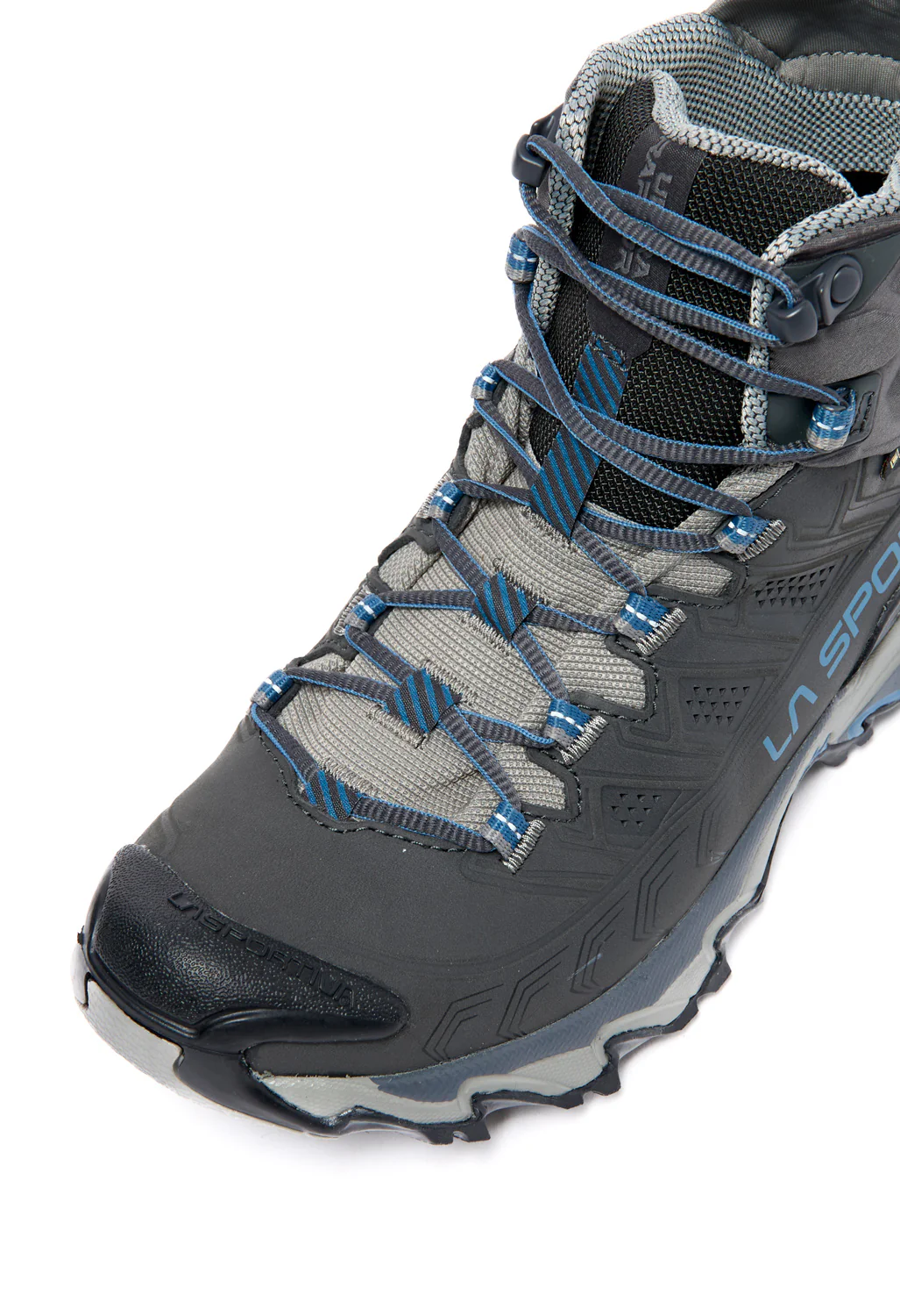 La Sportiva Women's Ultra Raptor II Leather Mid GORE-TEX - Carbon / Atlantic - Image 2