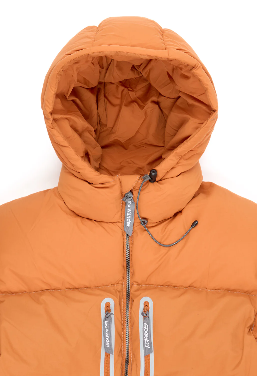 Gramicci x And Wander Down Jacket - ORANGE - Image 3