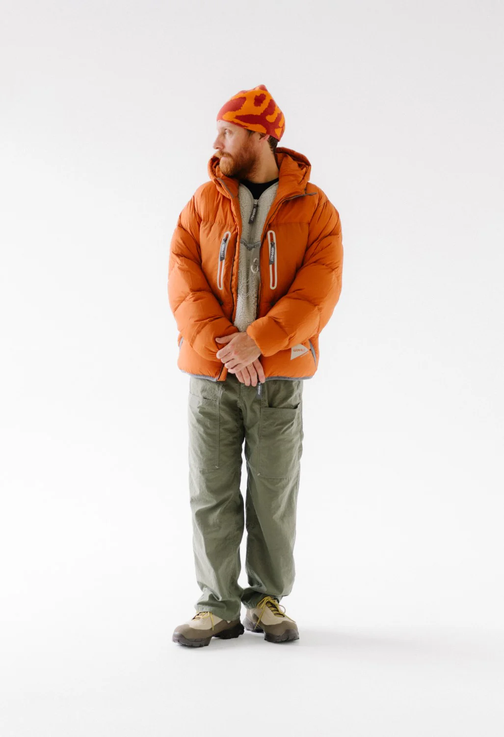 Gramicci x And Wander Down Jacket - ORANGE - Image 8
