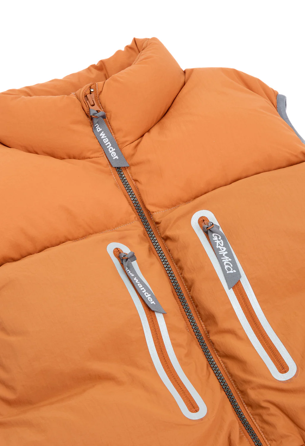 Gramicci x And Wander Down Vest - Orange - Image 4