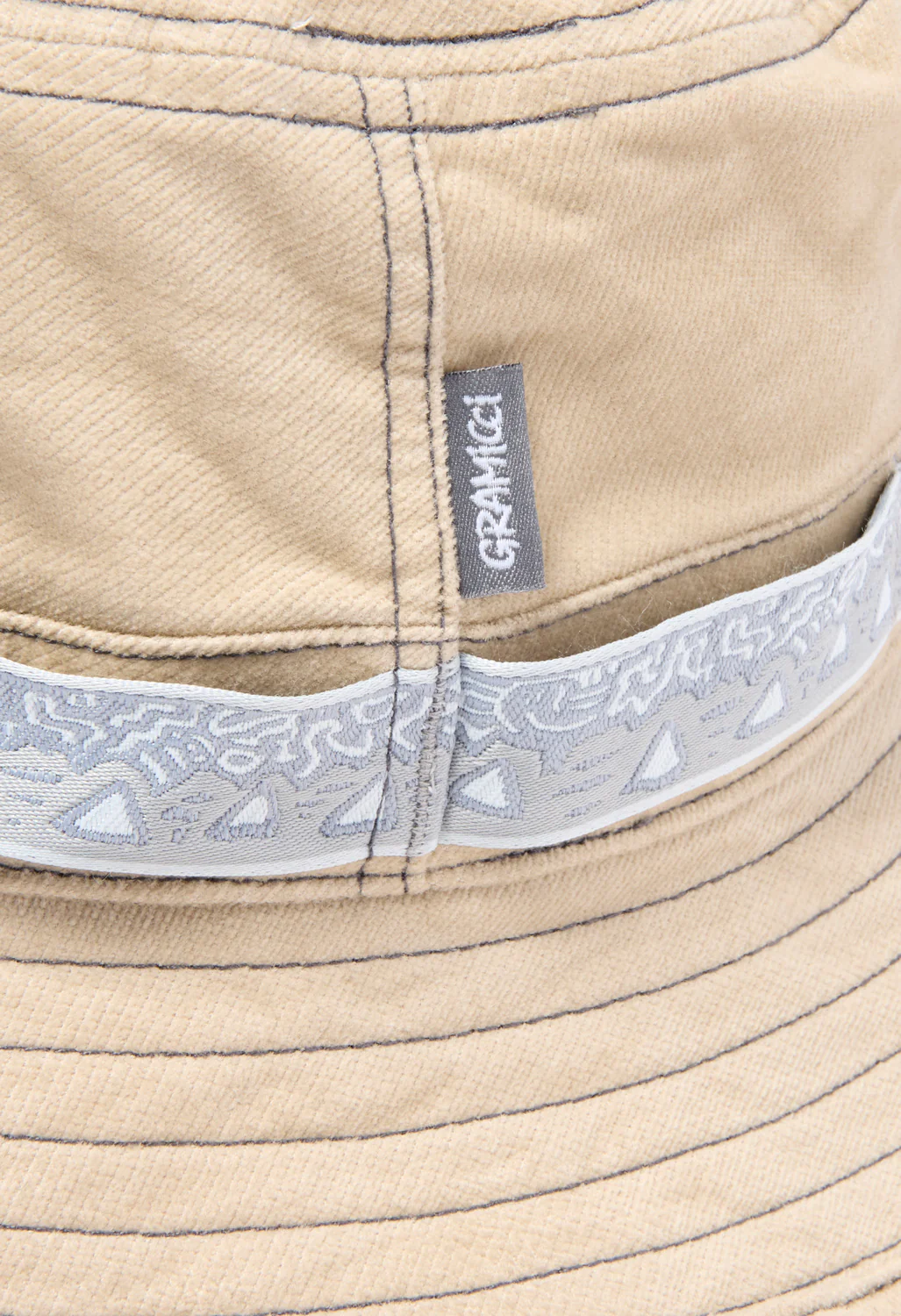 Gramicci x And Wander JQ Tape Corduroy Hat - Beige - Image 4