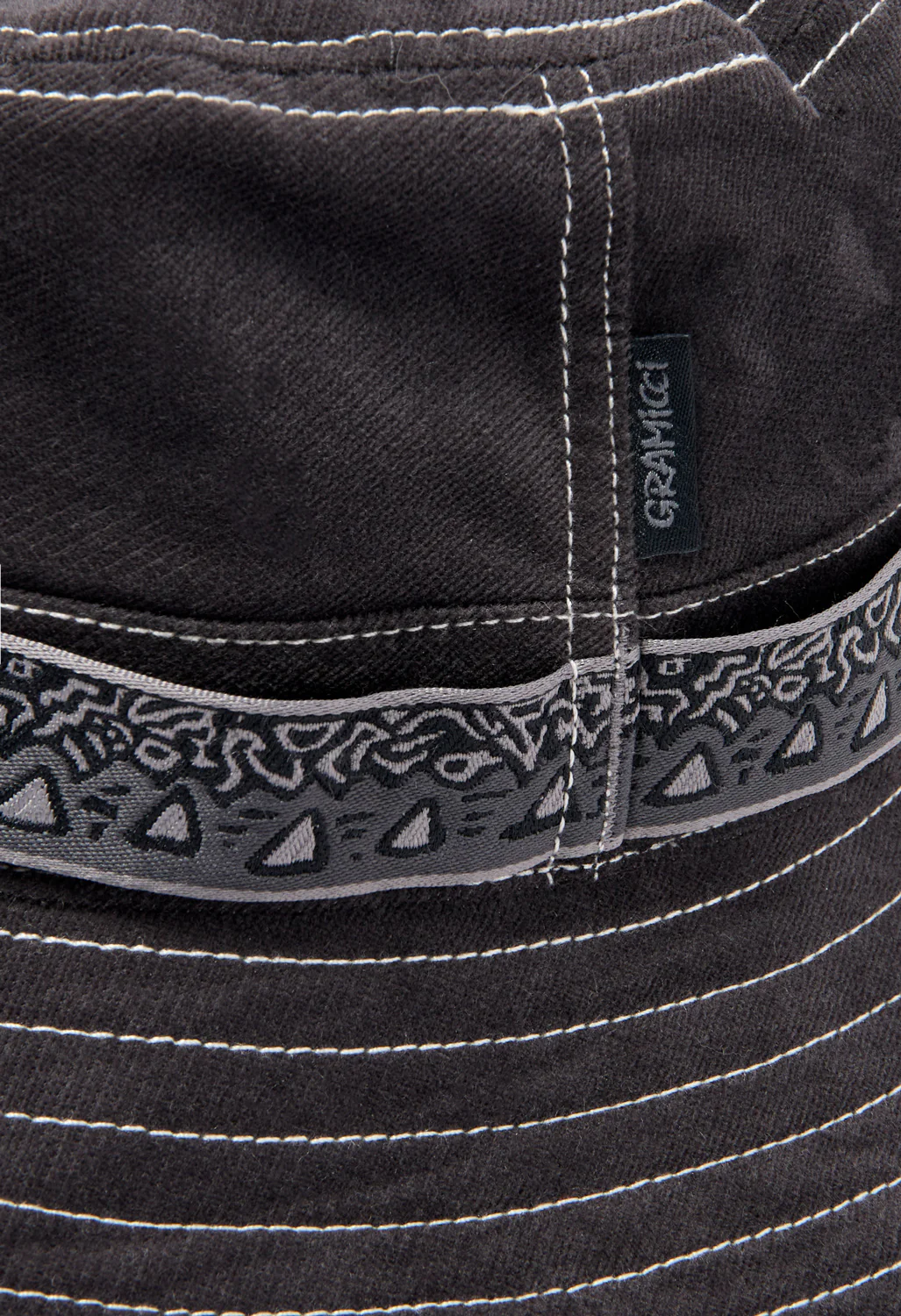 Gramicci x And Wander JQ Tape Corduroy Hat - Charcoal - Image 4
