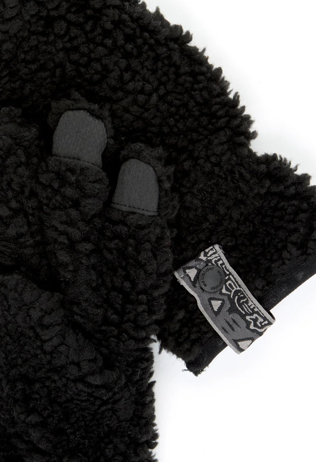 Gramicci x And Wander JQ Tape Fleece Glove - BLACK - Image 2