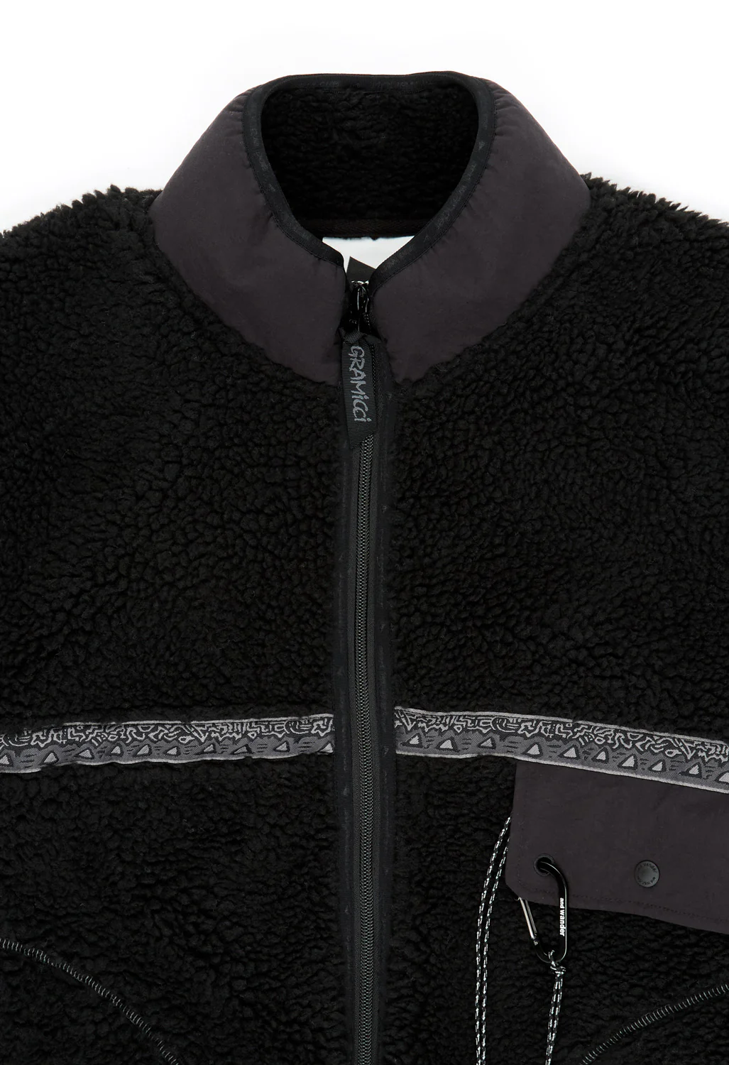 Gramicci x And Wander JQ Tape Fleece Jacket - BLACK - Image 4