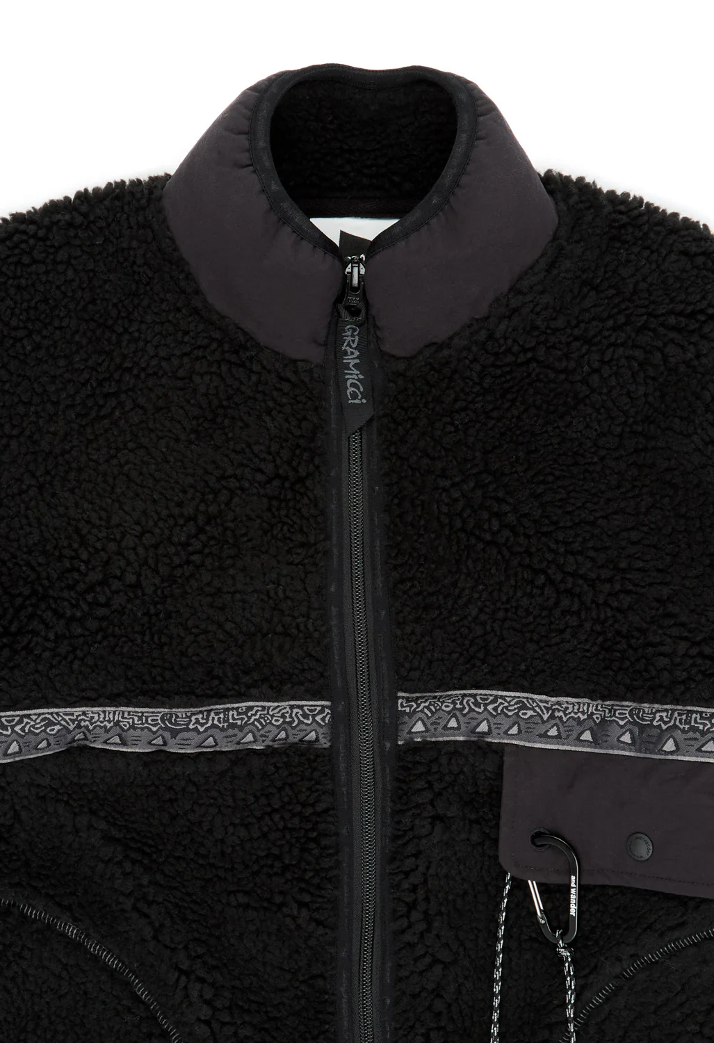 Gramicci x And Wander Women's JQ Tape Fleece Jacket - BLACK - Image 3