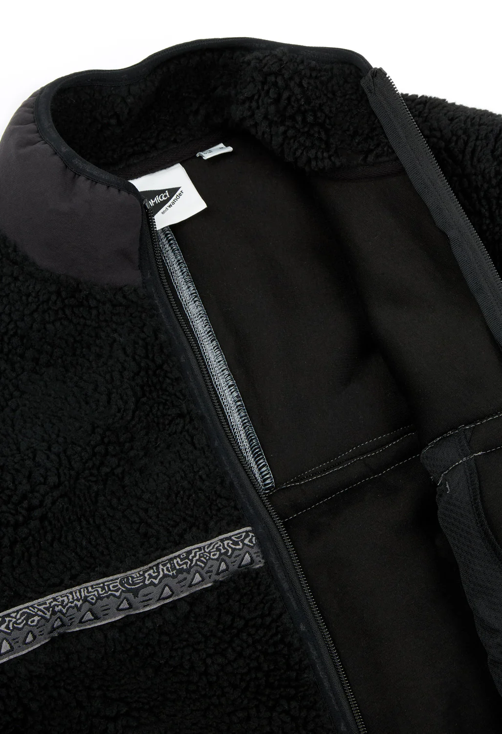 Gramicci x And Wander Women's JQ Tape Fleece Jacket - BLACK - Image 4