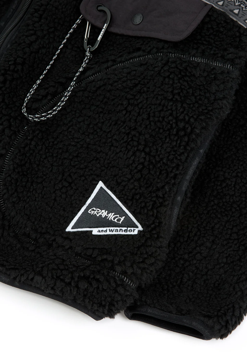 Gramicci x And Wander Women's JQ Tape Fleece Jacket - BLACK - Image 5