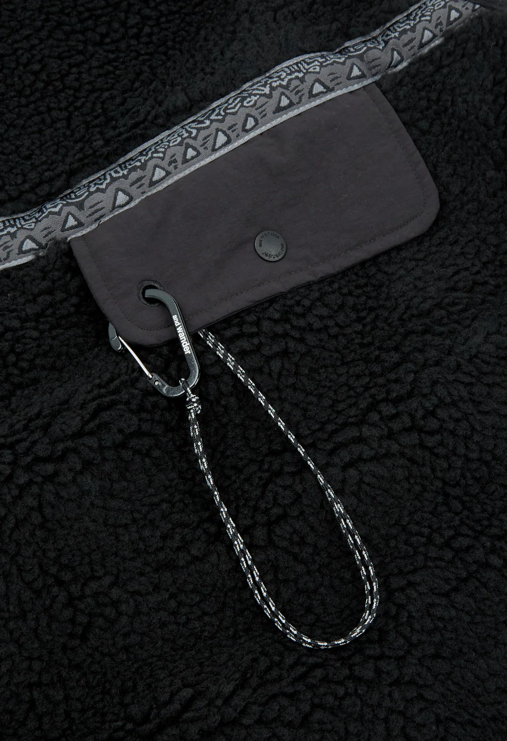 Gramicci x And Wander JQ Tape Fleece Vest - Black - Image 3
