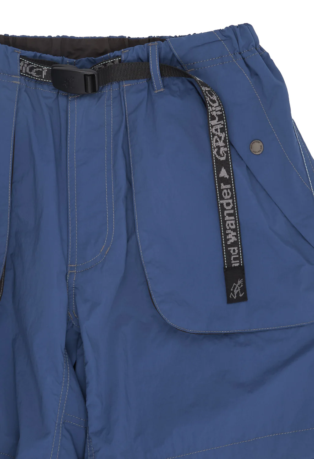 Gramicci x And Wander Men's Brushed Nylon Shorts - Blue - Image 3