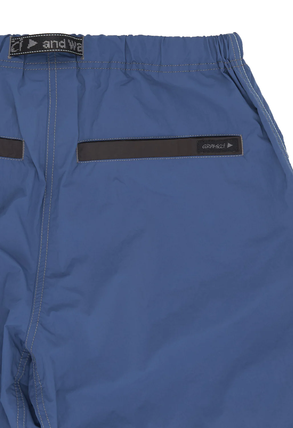 Gramicci x And Wander Men's Brushed Nylon Shorts - Blue - Image 4