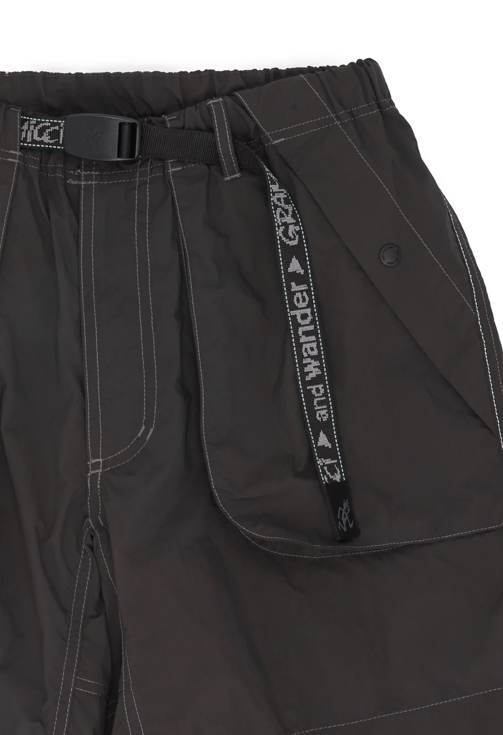 Gramicci x And Wander Men's Brushed Nylon Shorts - Charcoal - Image 3