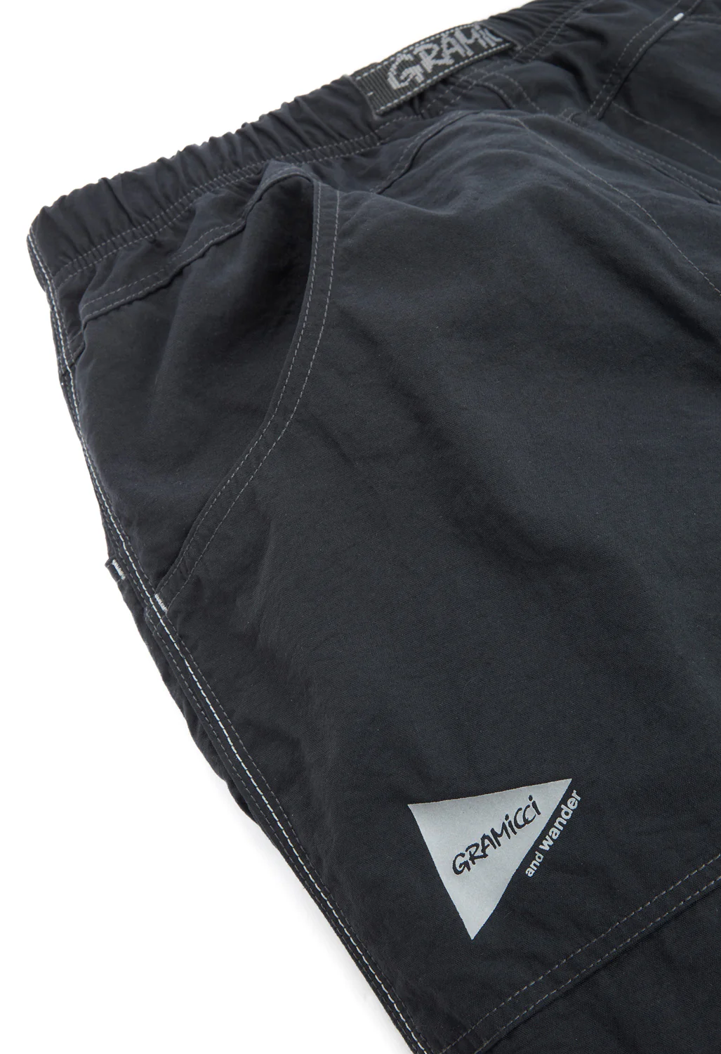 Gramicci x And Wander Men's Nylon Double Knee Pants - Black - Image 4