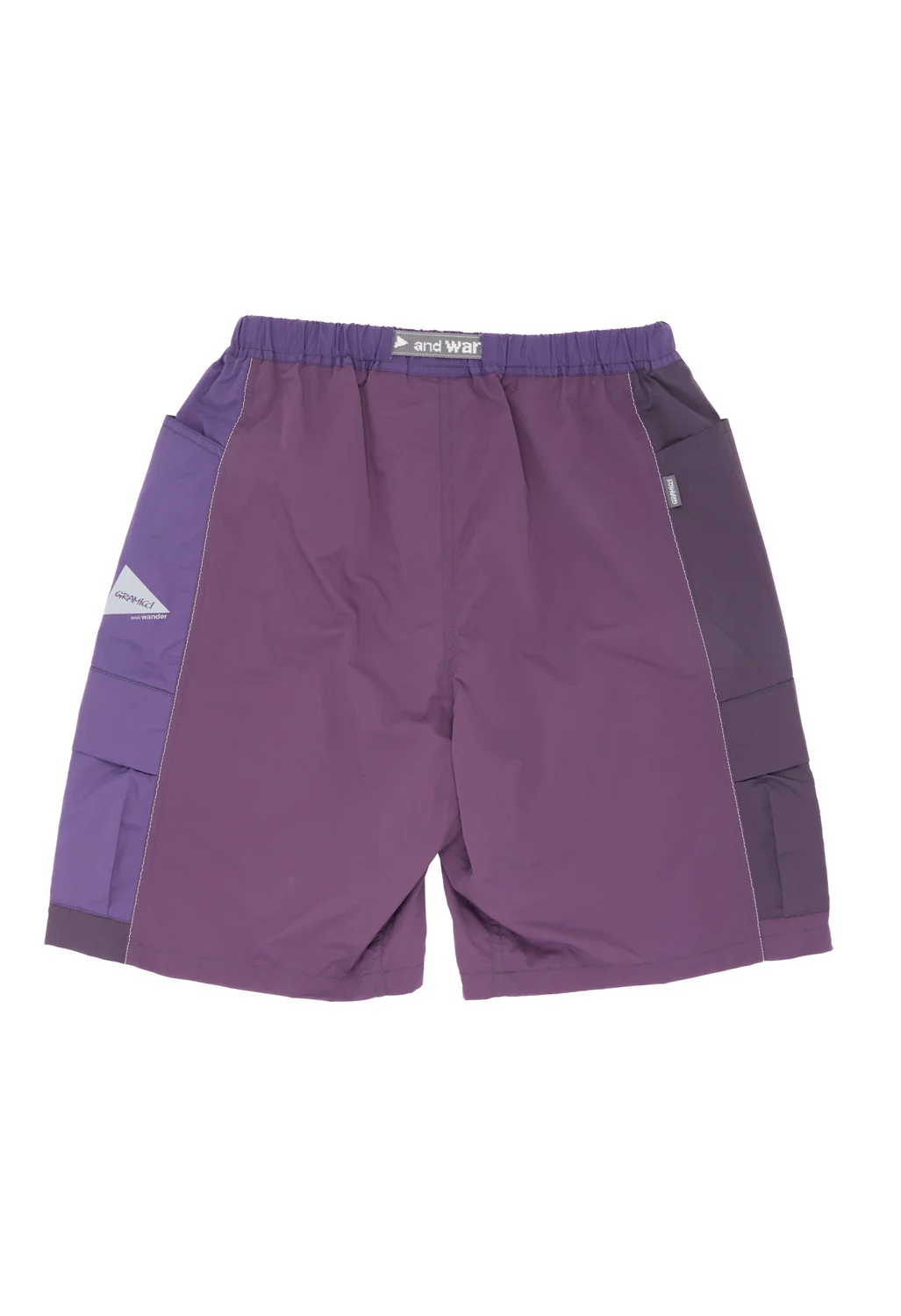 Gramicci x And Wander Patchwork Wind Shorts - Multi Purple - Image 2