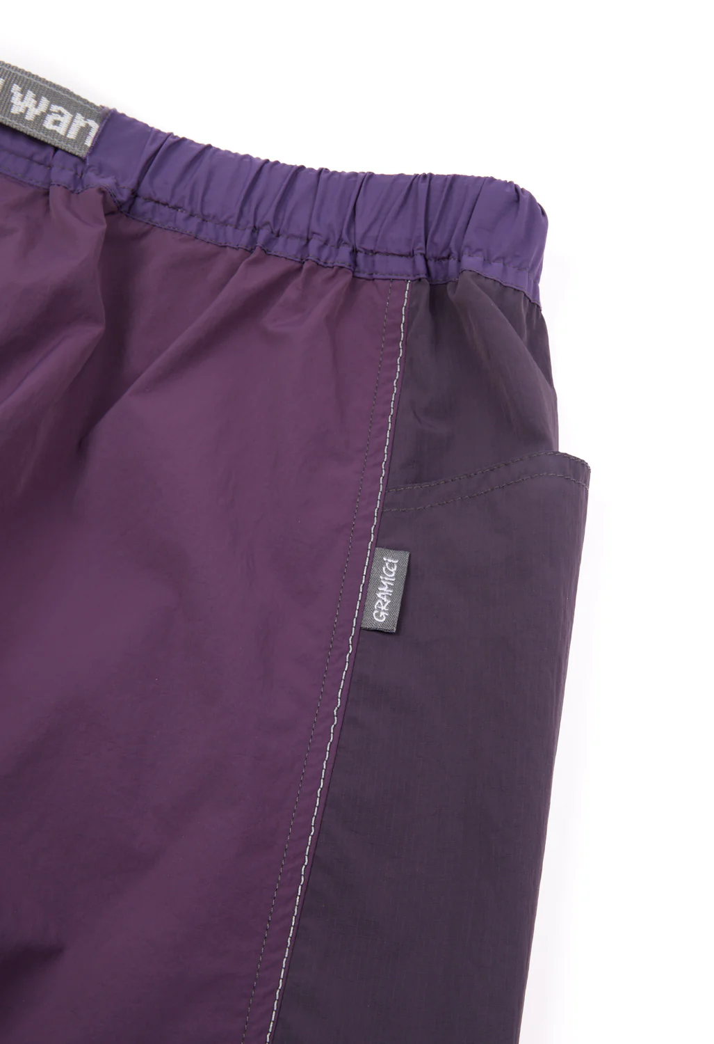 Gramicci x And Wander Patchwork Wind Shorts - Multi Purple - Image 5