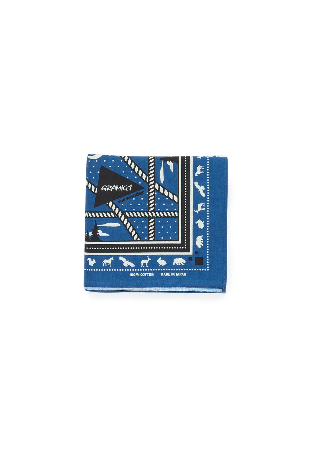 Gramicci x And Wander Yosemite Graphic Bandana - Blue - Image 3