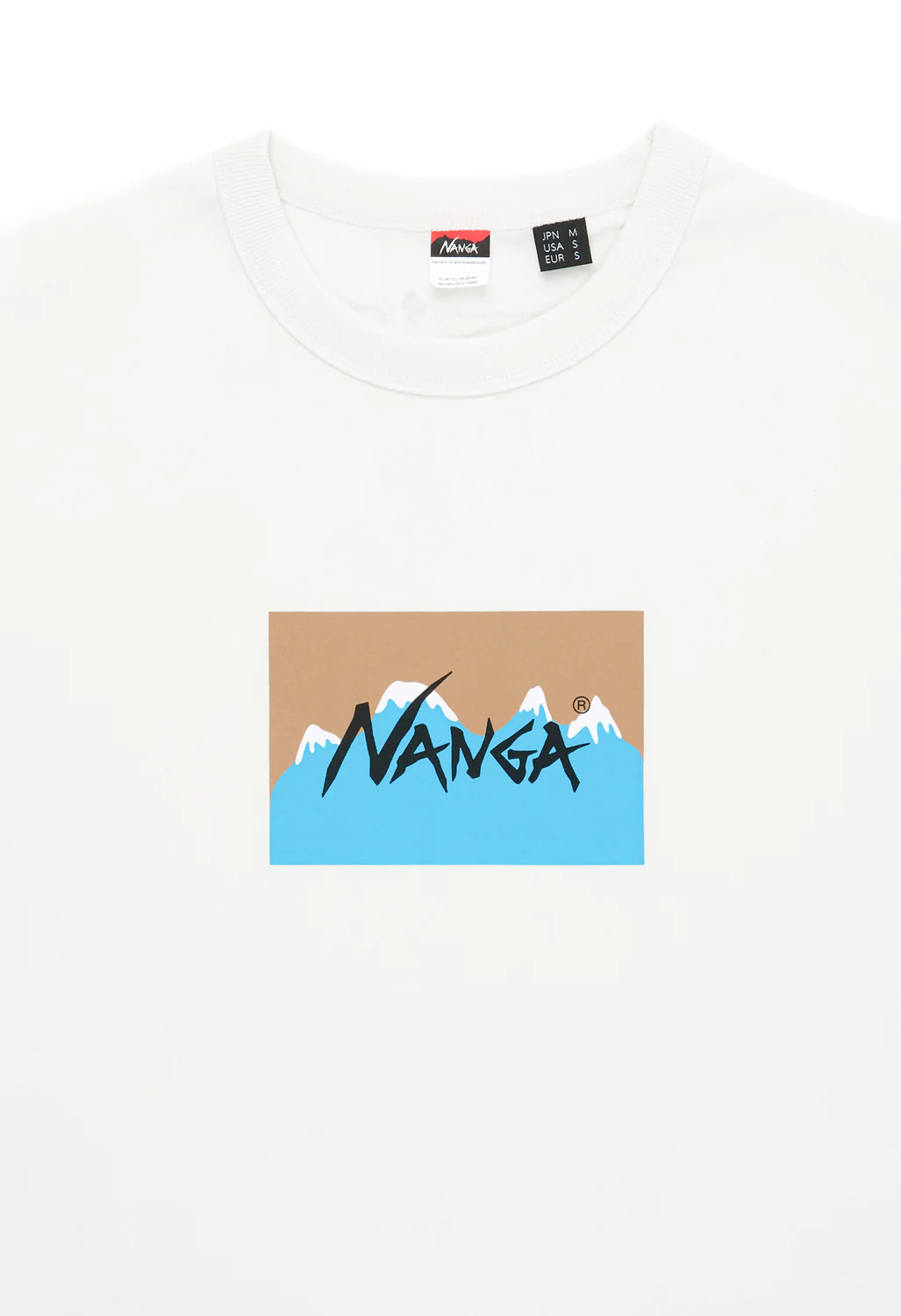 Nanga x Jerry Ukai Eco Hybrid Logo Tee - White / Beige - Image 3