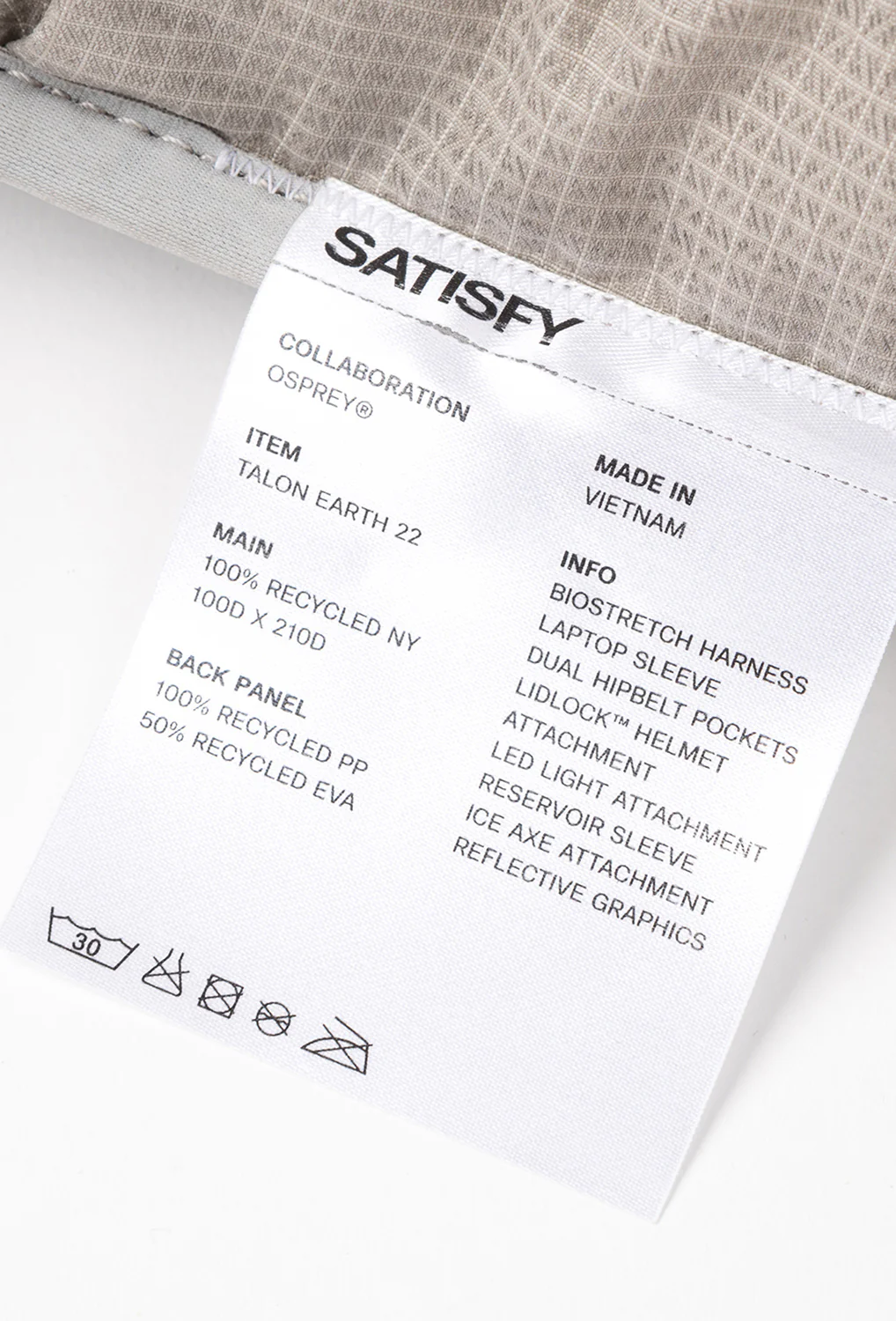 Osprey x Satisfy Talon Earth Pack - Mineral Dolomite - Image 6