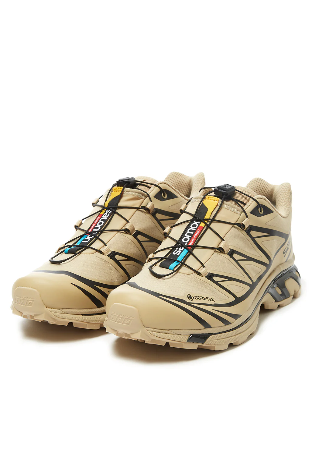 Salomon XT-6 GORE-TEX Trainers - Safari / Safari / Black - Image 3